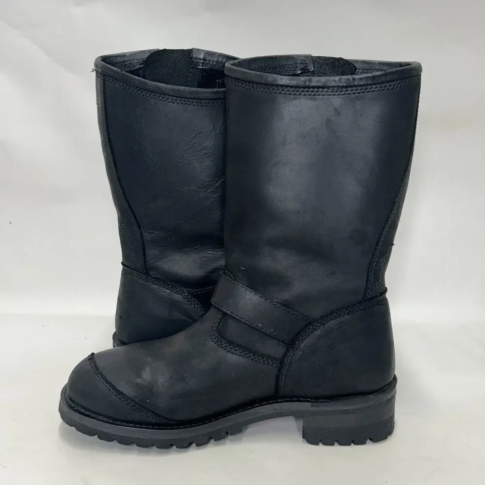 Harley Davidson Embroidered Flames Engineer Boots “Black”